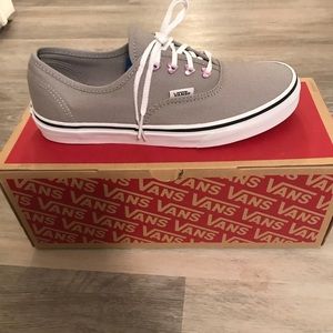 Vans grey sneakers; youth size 6 women’s 7.5